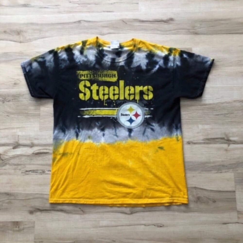 MASSIVE $10 SALE NFL Pittsburgh Steelers Tie-Dye Shirt - Yellow and Black